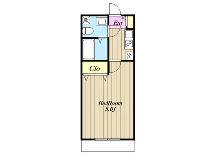 アザーレ・キュリオス伊勢原(1K/3階)の間取り写真