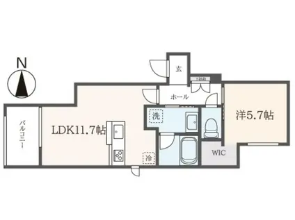 リラフォートアンドウ(1LDK/3階)の間取り写真