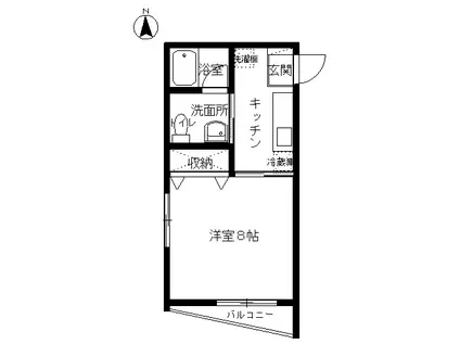 マンションSAN・SAN(1K/3階)の間取り写真