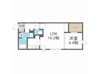 リフージョ(1LDK/2階)の間取り写真