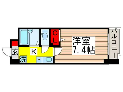 プライムアーバン行徳II(1K/2階)の間取り写真