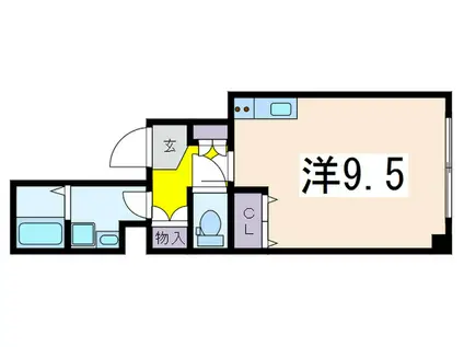 ELEMENTS北新宿イースト(ワンルーム/3階)の間取り写真