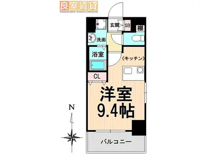 プレサンス名古屋城前(ワンルーム/10階)の間取り写真