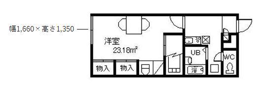 TRY3(ワンルーム/2階)の間取り写真
