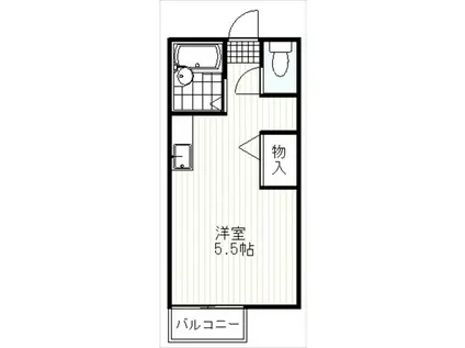 エムエス門池(1K/1階)の間取り写真