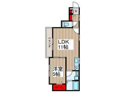 サンセラヴィ(1LDK/1階)の間取り写真