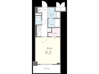 アウルムグランデ(1K/2階)の間取り写真