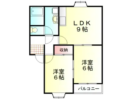 さくらハイツ(2DK/2階)の間取り写真