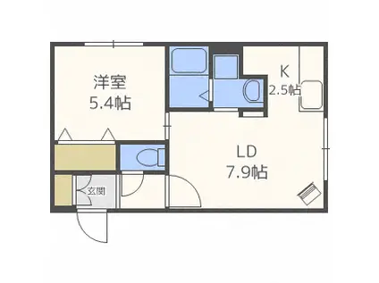 グランメール 南郷通11(1LDK/3階)の間取り写真