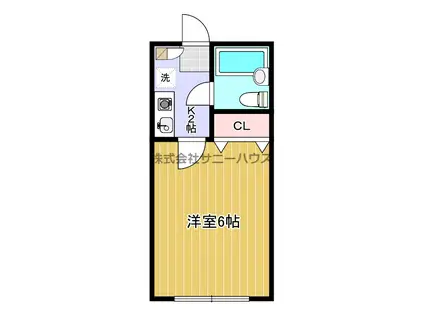 アートビレッジ(1K/1階)の間取り写真
