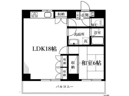 プルミエル千歳(1LDK/2階)の間取り写真