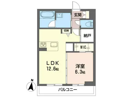 グランメール(1LDK/1階)の間取り写真