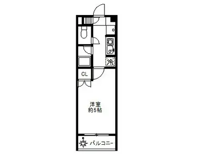 ヴァンテアン(1K/1階)の間取り写真