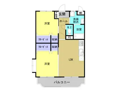 Y&Mデイジー(2LDK/1階)の間取り写真