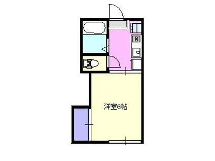 十間坂パレス 203(1K/2階)の間取り写真