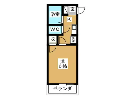 コーポサンライト(1K/1階)の間取り写真