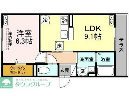 D PAINA 新吉田東(1LDK/1階)の間取り写真