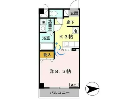 マ・メゾン加美(1K/3階)の間取り写真