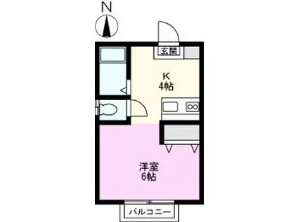 TAKUMI-M(ワンルーム/1階)の間取り写真