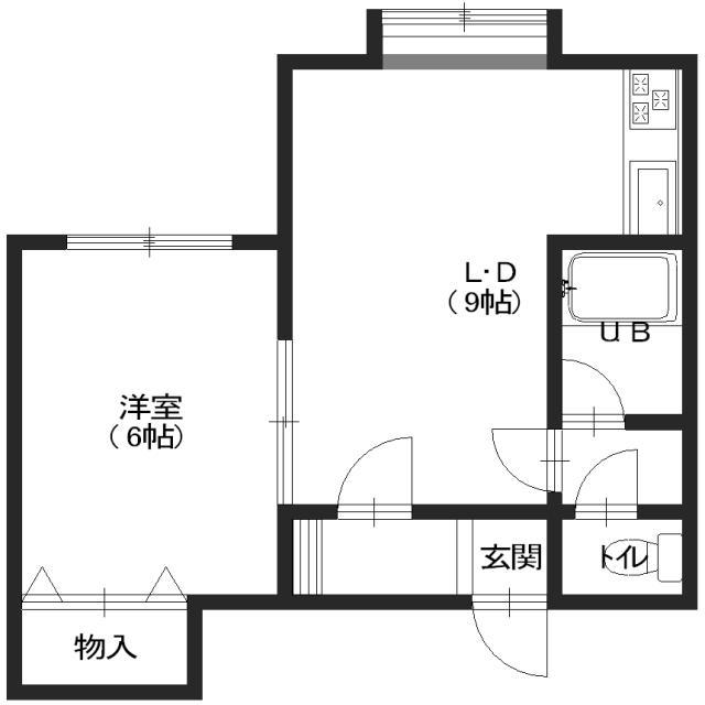 RSトミオカ(1DK/1階)の間取り写真