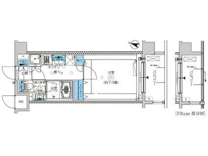 フェニシア学芸大学(1K/2階)の間取り写真