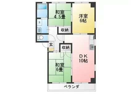フラリッシュ(3LDK/2階)の間取り写真