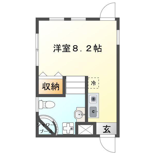 ソリッド名駅(1K/3階)の間取り写真