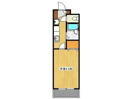 コート新屋敷(1K/5階)の間取り写真