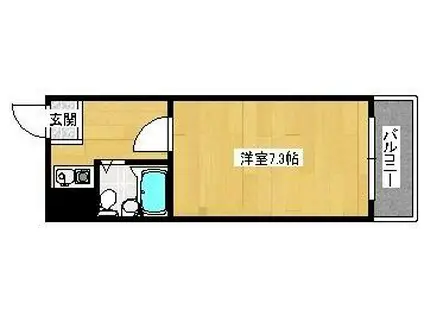 コートハウスヨーク(1K/3階)の間取り写真