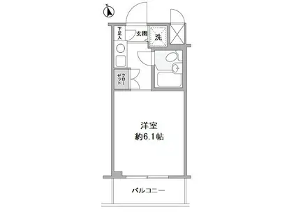 パーク・ノヴァ綱島(ワンルーム/3階)の間取り写真