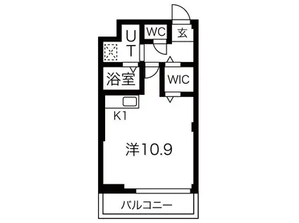 プレミアムキャッスル西春 II(ワンルーム/2階)の間取り写真