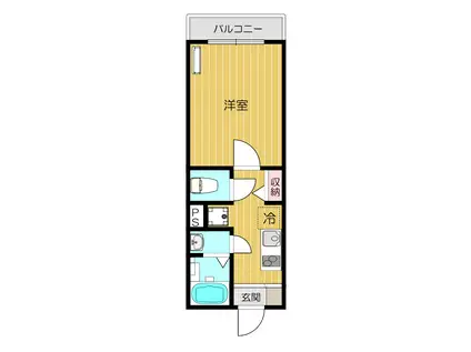 サリエンテKK(1K/2階)の間取り写真