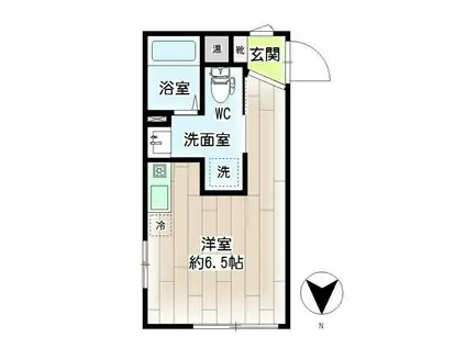 リチェンシア横浜三ッ沢下町(ワンルーム/1階)の間取り写真