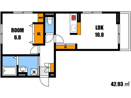 メゾン・ド・シャトー(1LDK/2階)の間取り写真