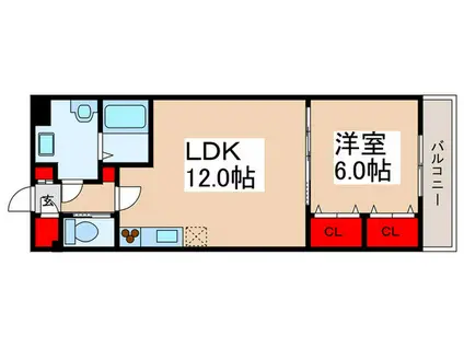 ディリジェントサトウ(1LDK/2階)の間取り写真