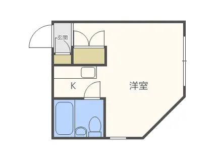 エスポアール白石(ワンルーム/3階)の間取り写真