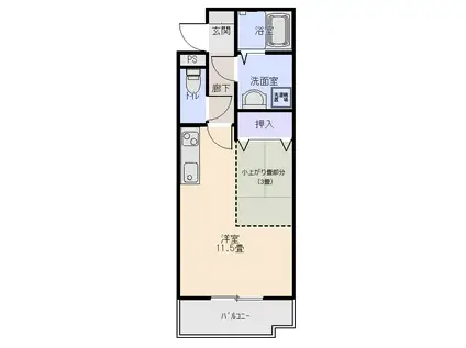 ハイツ昭和飯田(ワンルーム/3階)の間取り写真