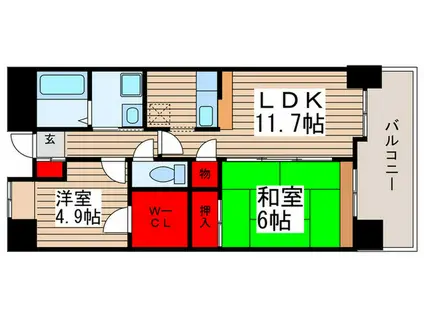 ハウスコラソン(2LDK/2階)の間取り写真