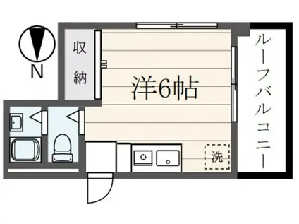 AFFINOつつじヶ丘(ワンルーム/4階)の間取り写真