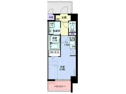 ラ・グランディール(ワンルーム/3階)の間取り写真