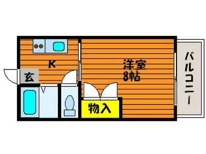 レクサス芳泉(1K/3階)の間取り写真