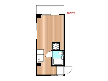 ハイツ秋山(ワンルーム/3階)の間取り写真