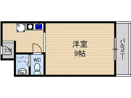 セザール総持寺(1K/2階)の間取り写真