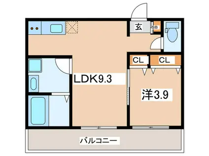 アークフォート杉田(1LDK/2階)の間取り写真