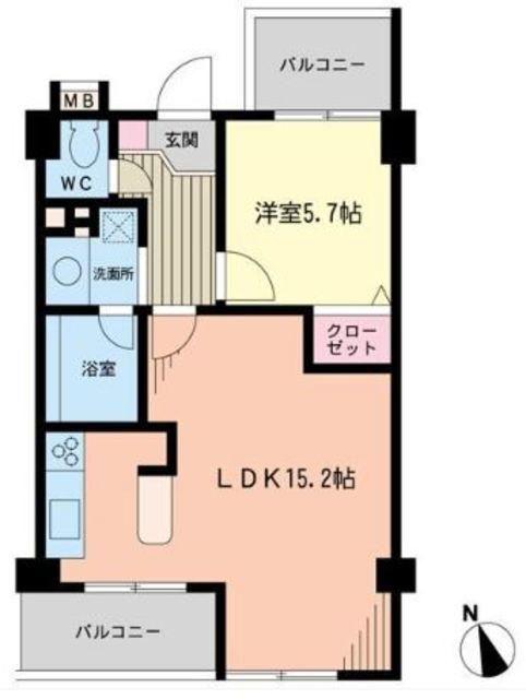 NFラヴェーラ(1LDK/4階)の間取り写真