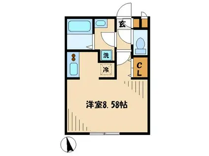 リブリ・ニュータウン(1K/3階)の間取り写真