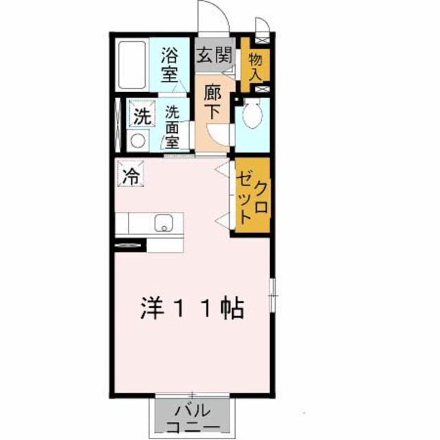 COMFORT紘(ワンルーム/2階)の間取り写真