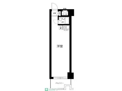 ライオンズマンション横浜駅東(ワンルーム/3階)の間取り写真