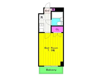 ビラージュ・ド・フルール(1K/3階)の間取り写真