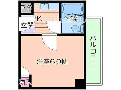 ホワイトハウス3番館(1K/4階)の間取り写真